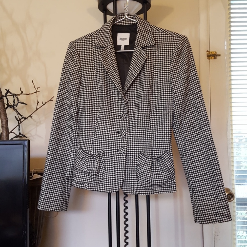 Moschino vintage houndstooth jacket
